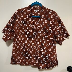 Madewell brown Floral Shirt size L